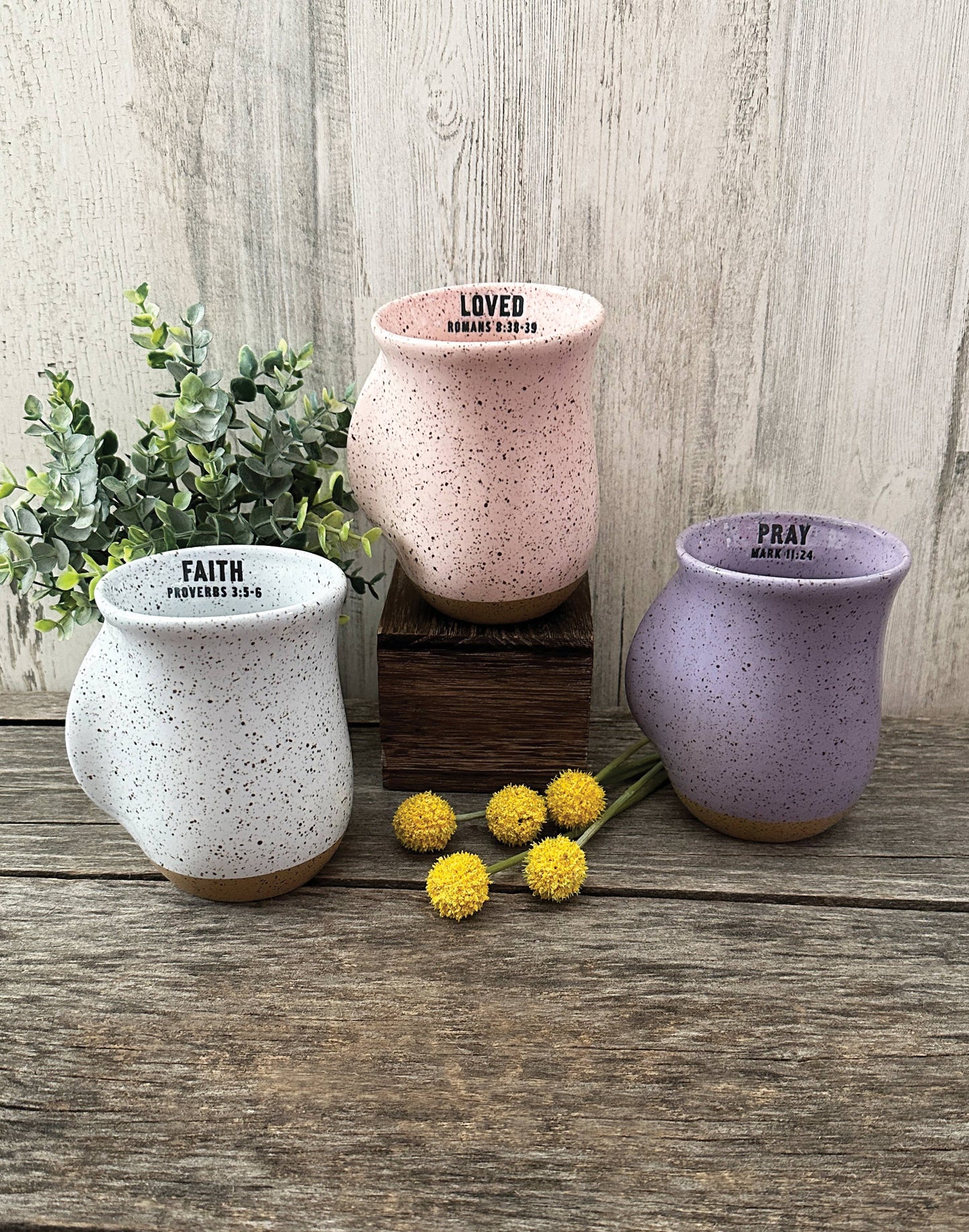 LCP Handwarmer Mug Speckled Stone Faith