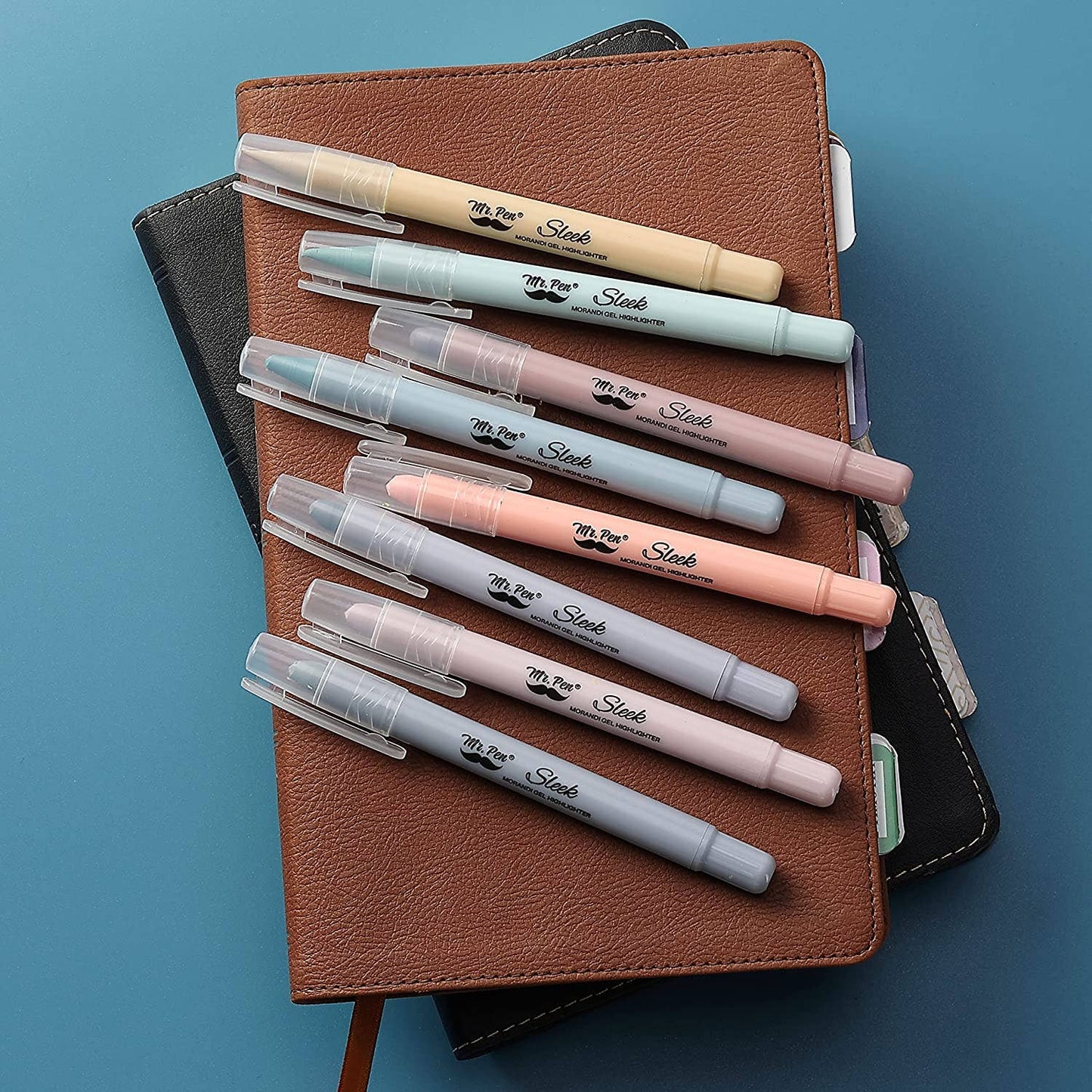 Gel Highlighters, 8 Pack, No-Bleed, Twist-Up Design, Sharpenable Tips, Smooth Glide, Perfect for Bible Pages: Dusty