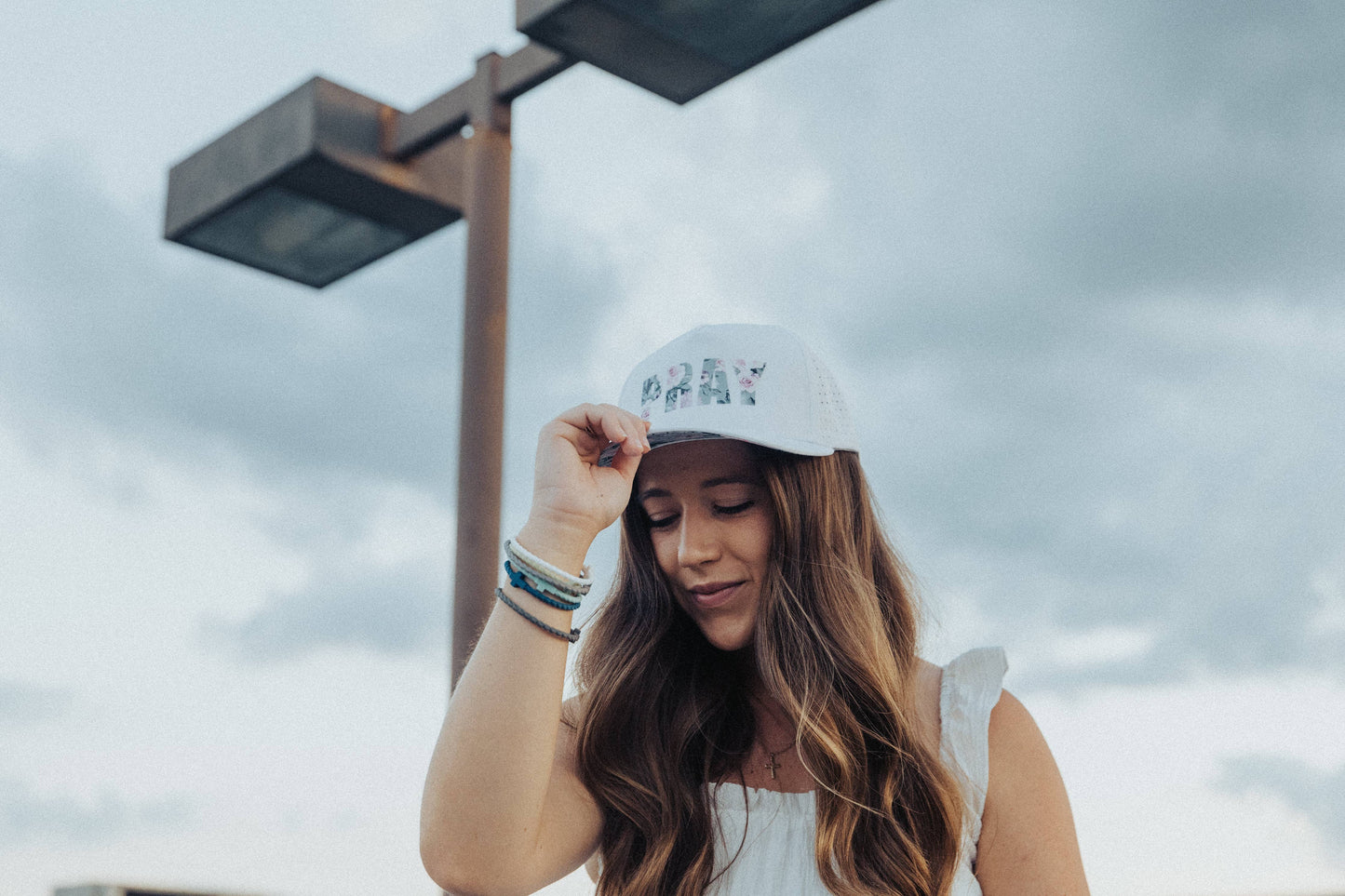 Pray Floral Hat