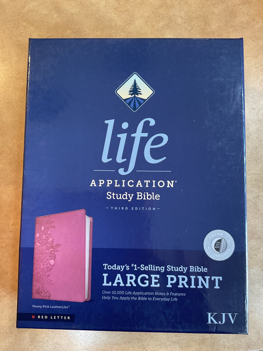 KJV Life Application study bible Peony pink
