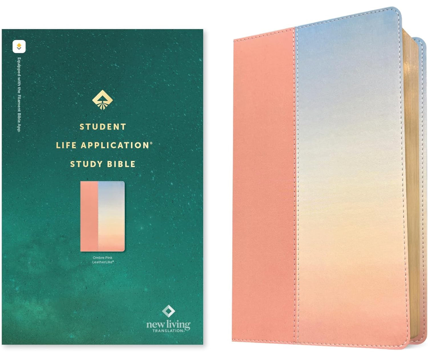 NLT Student Life Application Study Bible Ombré Pink filament enabled