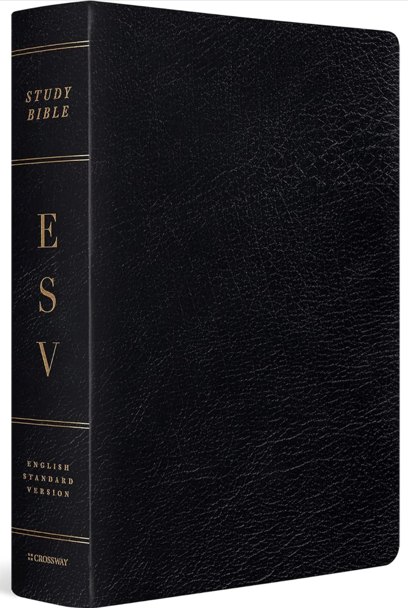 ESV Study Bible, Genuine Leather, Large Print (Black, Indexed)