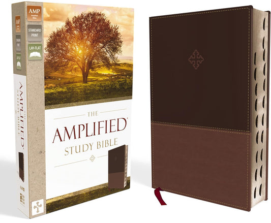 The Amplified Study Bible, Brown Leathersoft, Thumb Indexed
