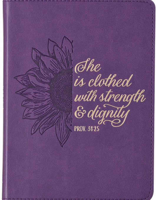 Vegan leather She is Clothed purple journal small