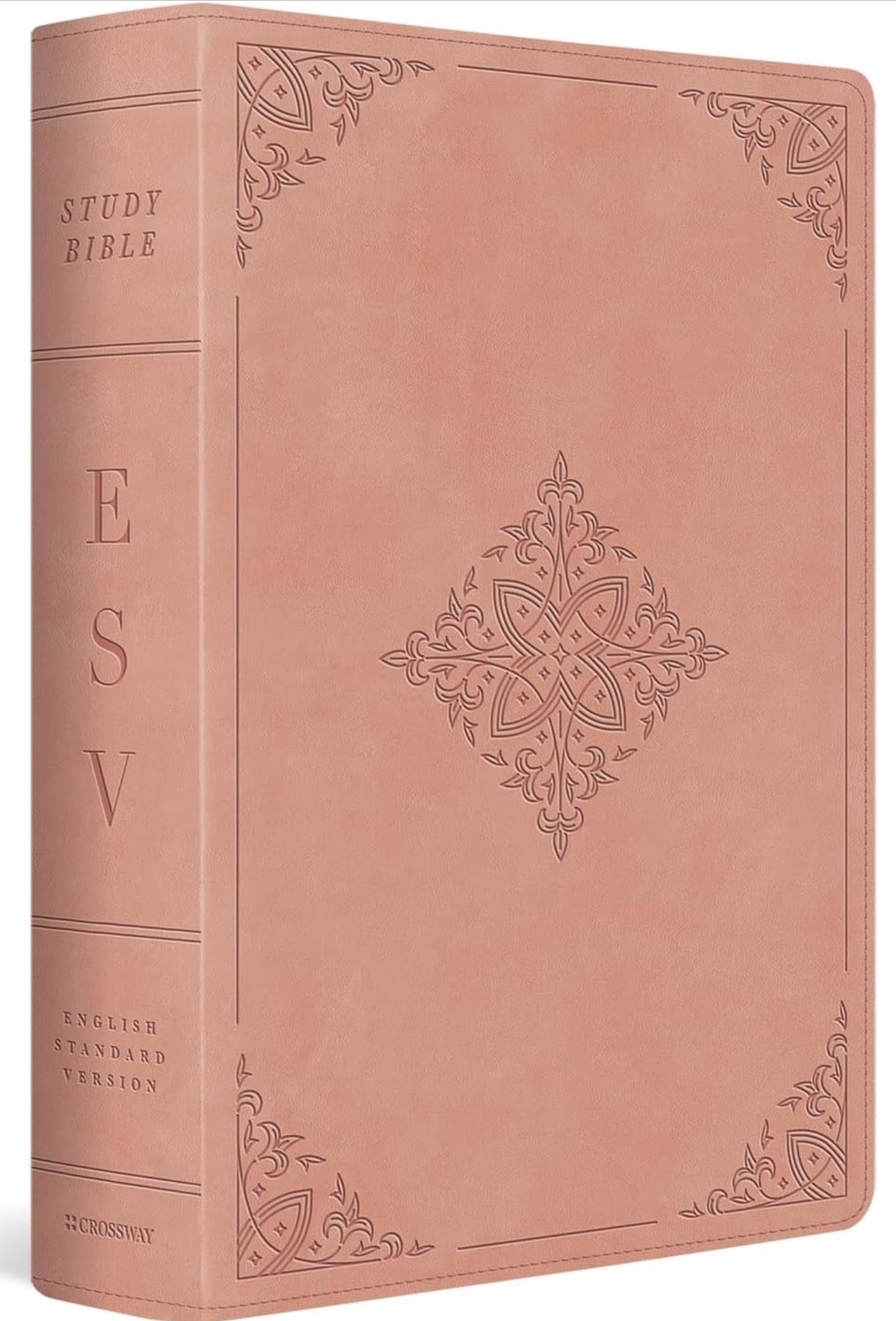 ESV Study Bible (TruTone, Pink, Fleur-de-lis Design)