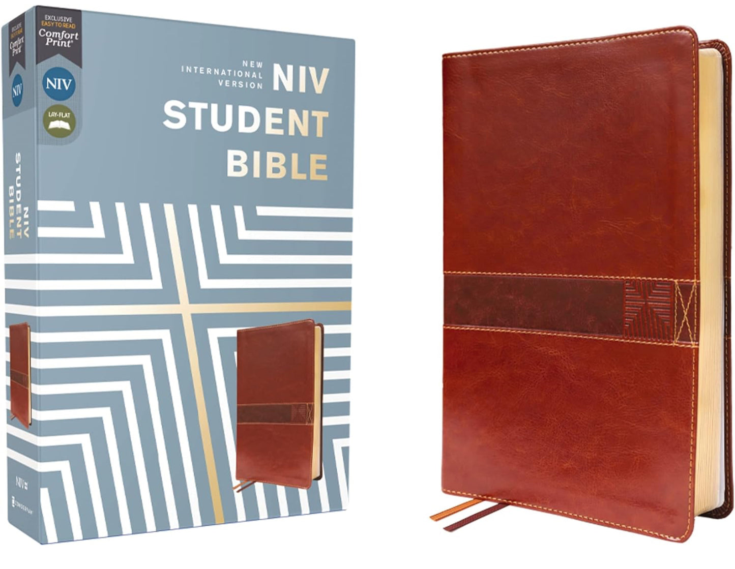 NIV Student Bible Brown Leathersoft