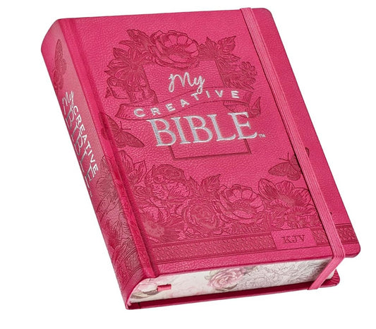 KJV Holy Bible, My Creative Bible, Faux Leather Hardcover - Ribbon Marker, King James Version, Bright Pink