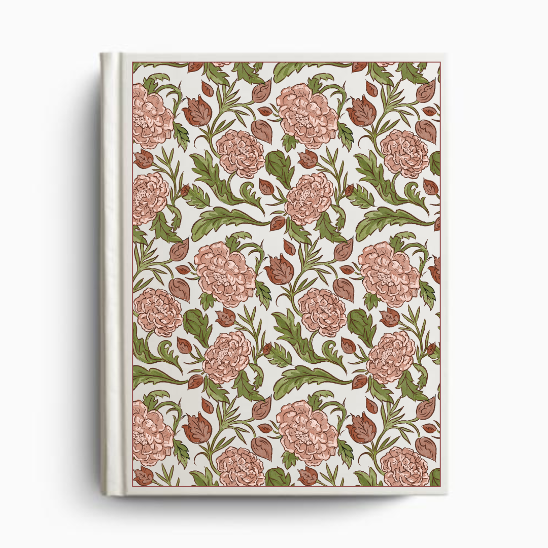 ESV Custom Single Column Journaling Bible®, Floral Hardcover: Blue