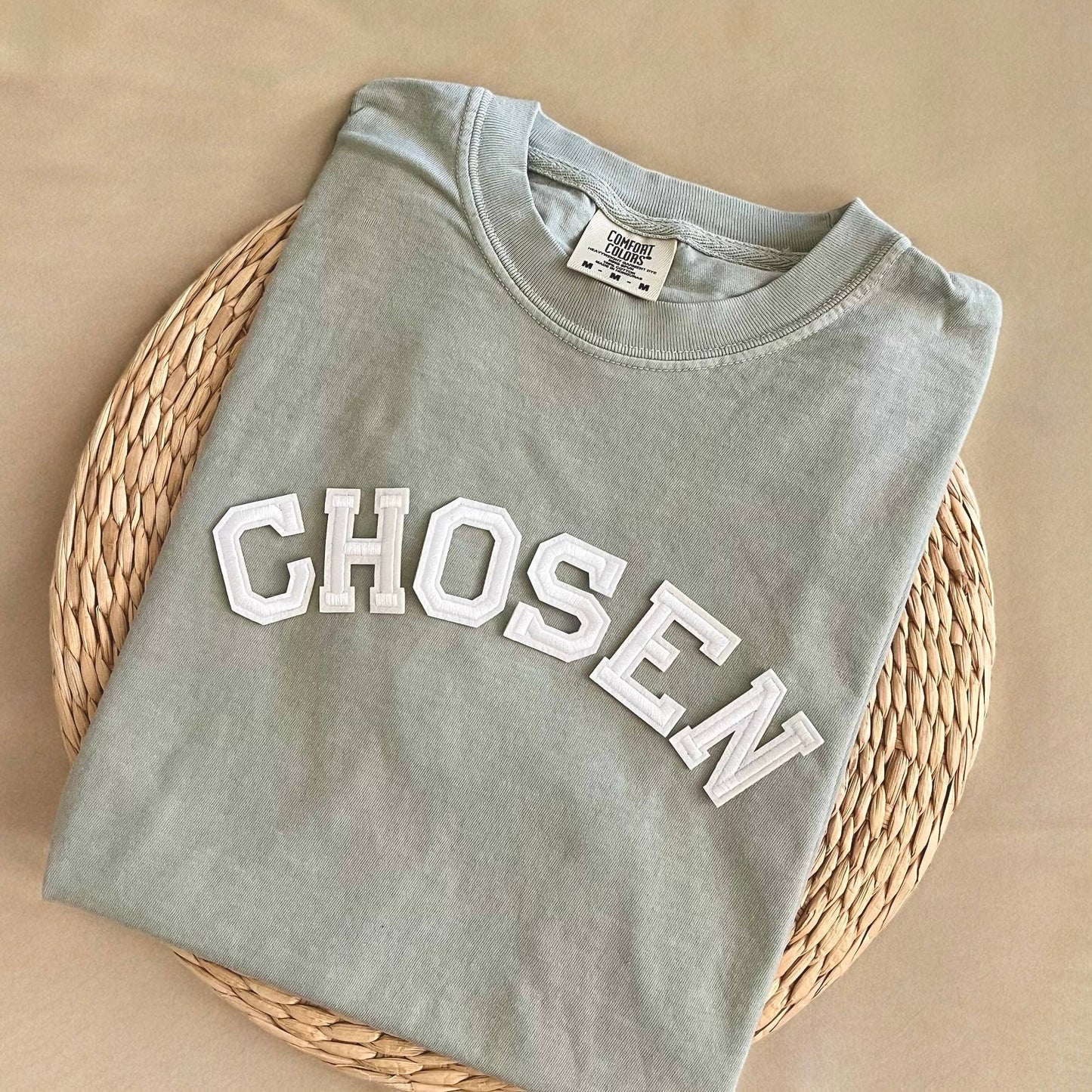 Comfort Colors Chosen Shirt, Christian Clothing: Chambray / M