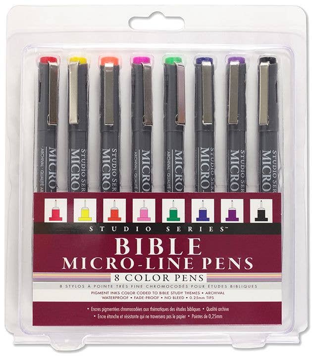Bible Micro-Line Color Pens (Set of 8 Pens)