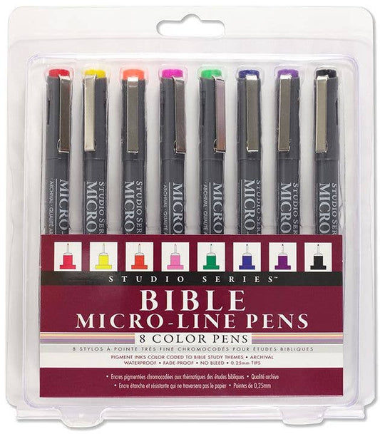 Bible Micro-Line Color Pens (Set of 8 Pens)