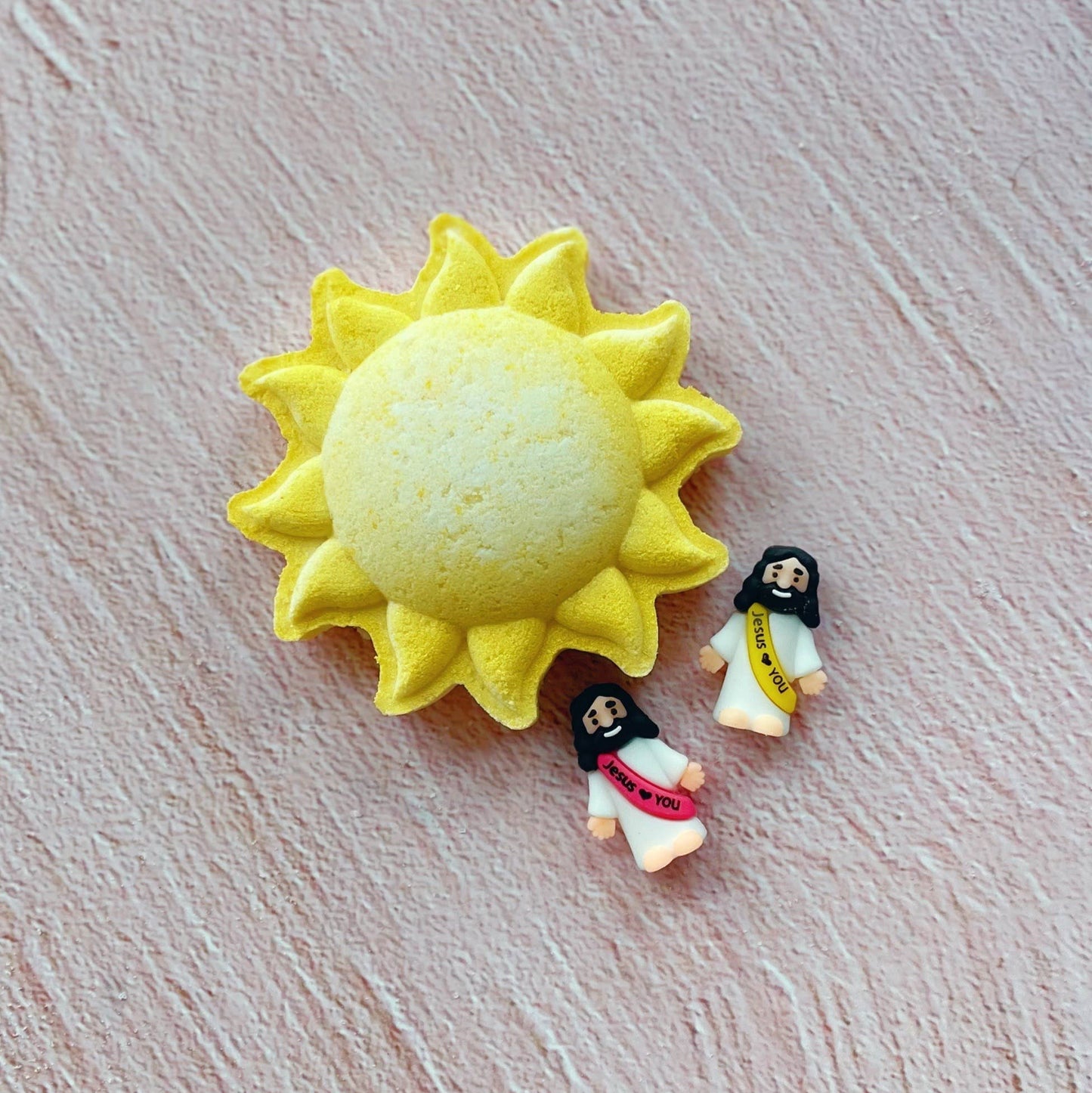 Sun Bath Bomb - with "Jesus Loves You" inside!