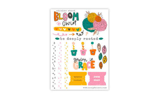Bloom in Christ Sticker Sheet