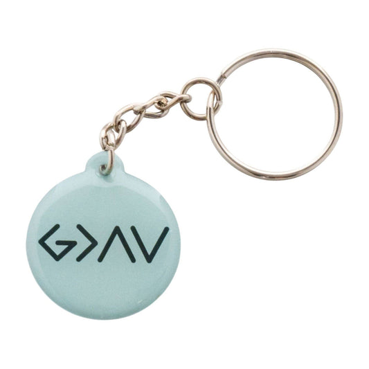 Tap To Pray® Acrylic Keychain: Mint + God Is Greater