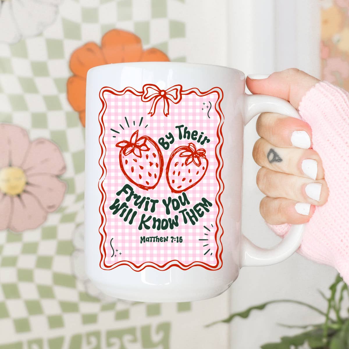 By their fruits mug, Christian mug, Jesus, Christian gift