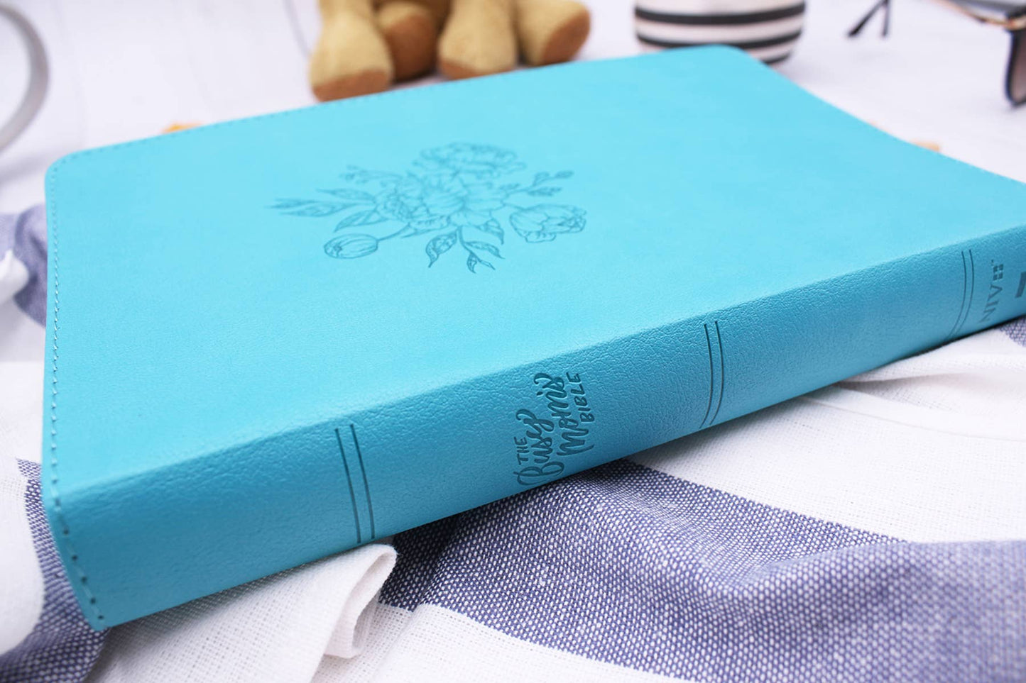 NIV The Busy Mom's Bible, Leathersoft, Teal, Red Letter