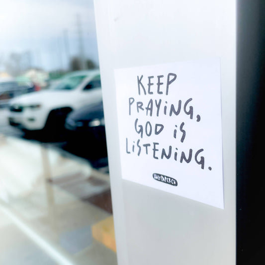 Keep Praying Sticky Note Tracts: White