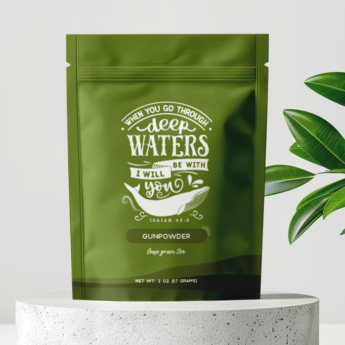 Bible Verse Tea - Gunpowder Green Tea Stand Up Pouch