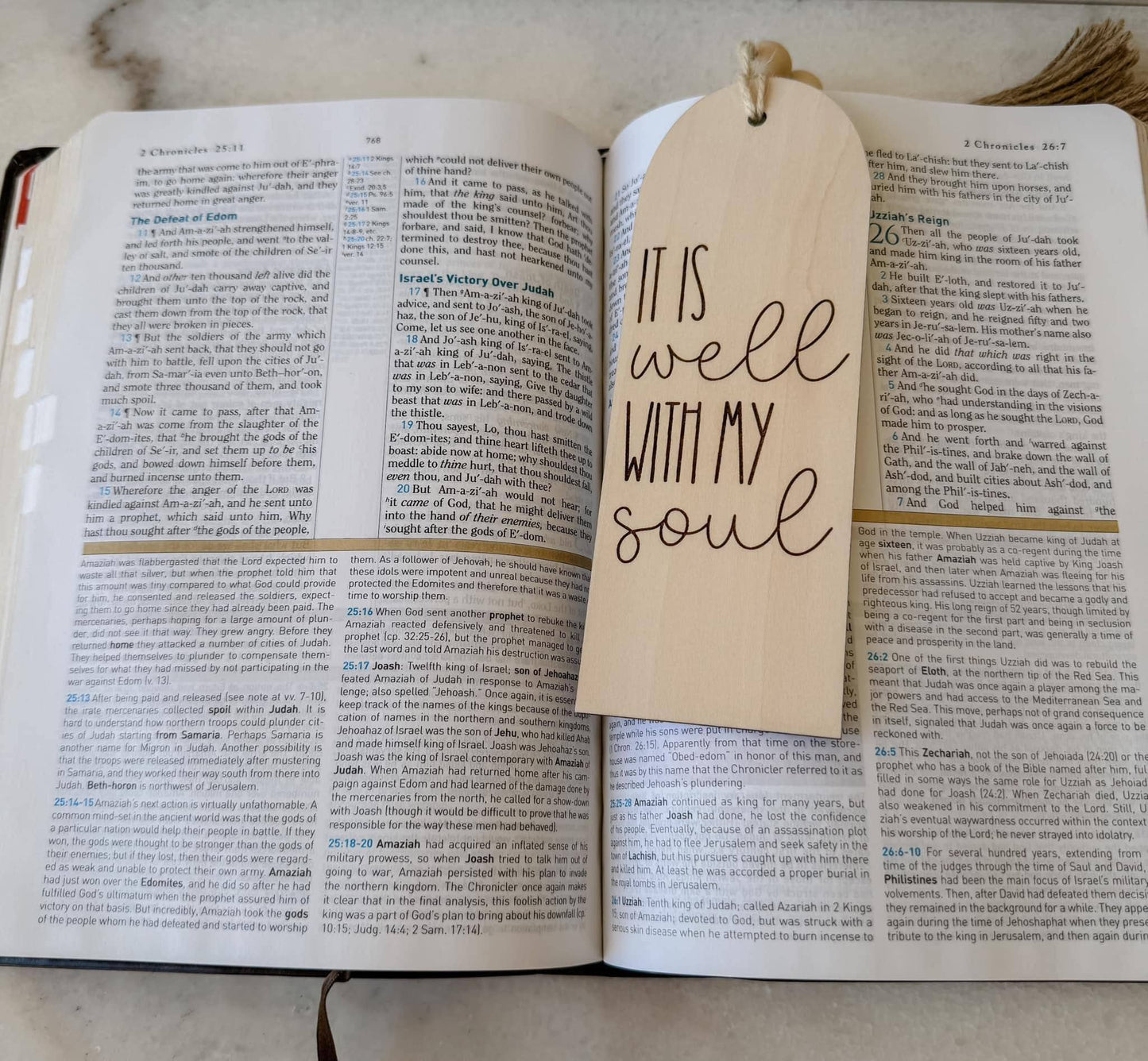 Religious Themed Bookmarks With Decorative Tassel: Blessed Mama