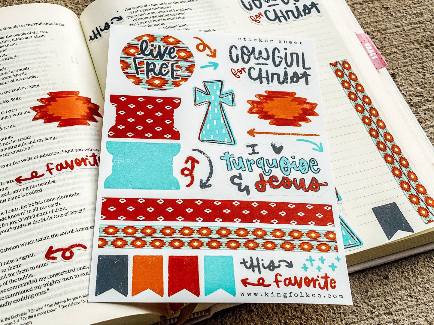 Western Cowgirl Sticker Sheet