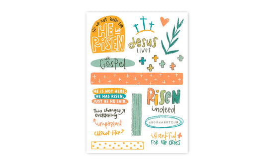 He is Risen Jesus Lives Sticker Sheet
