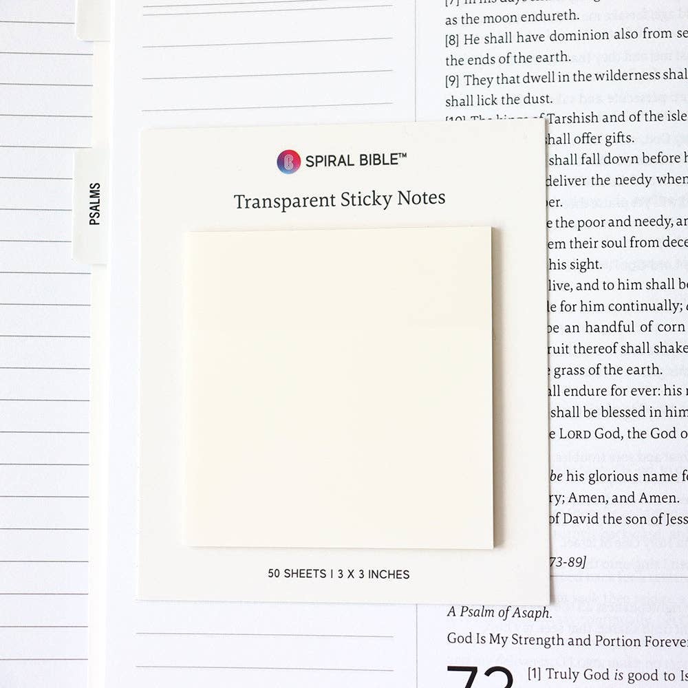 Spiral Bible™ Transparent Sticky Notes