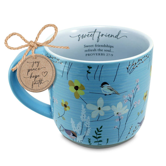 LCP Coffee Mug Sweet Friend Floral Bird