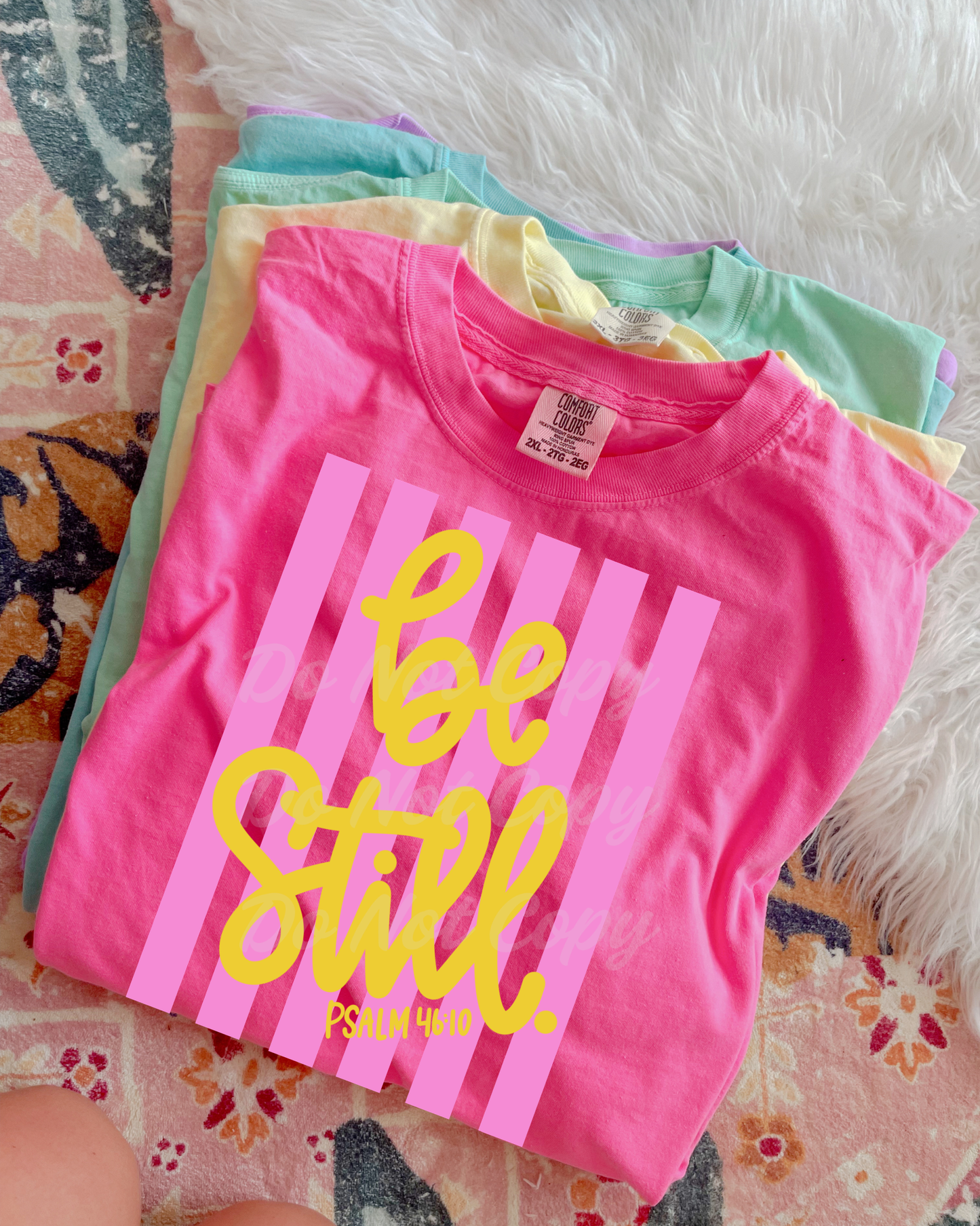Be Still Tee (Neon Pink): M