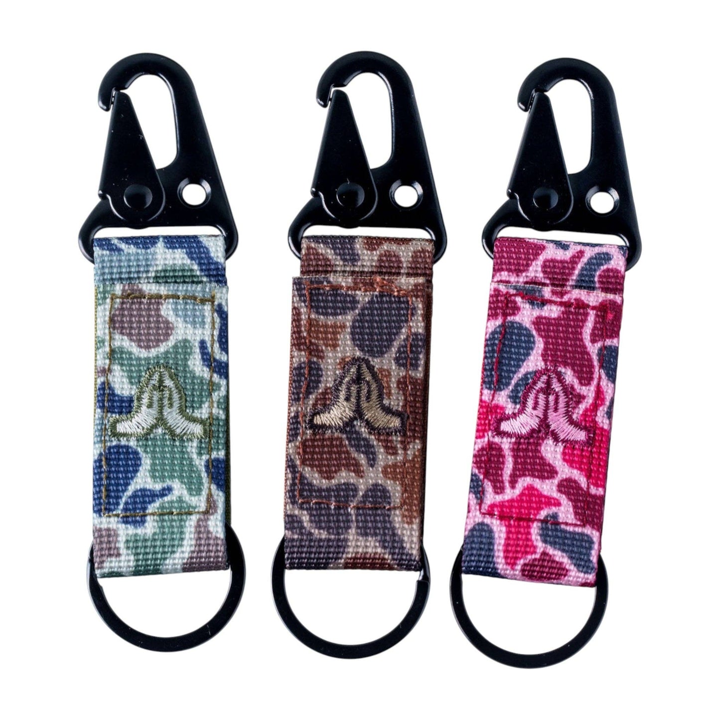 Tap To Pray® Tactical Carabiner Keychain: Sahara Camo