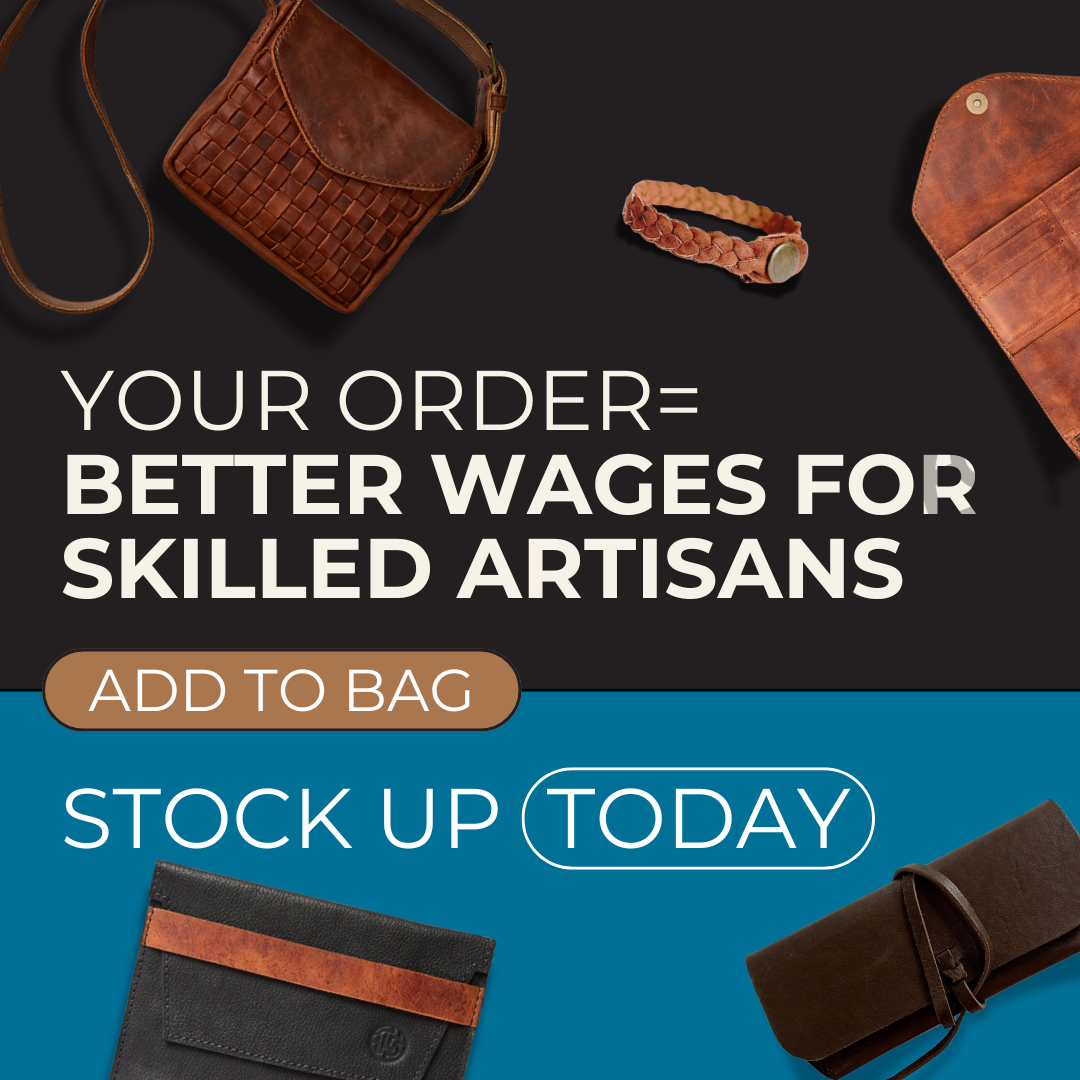 ESV Bible | Leather Goods | Artisan Made | Ethical Gift: Persimmon
