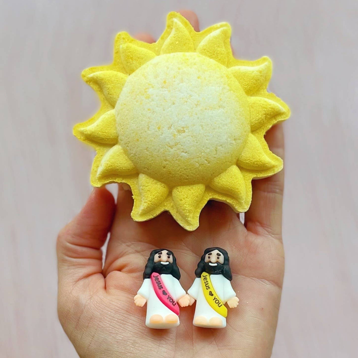 Sun Bath Bomb - with "Jesus Loves You" inside!