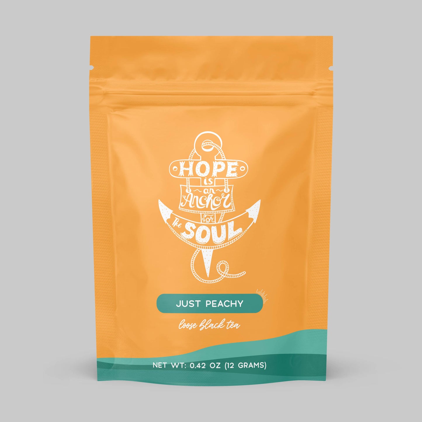 Bible Verse Peach Black Tea - "Hope Is An Anchor": 1.5 oz Pouch