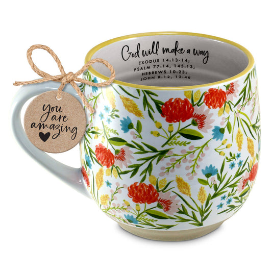 LCP Coffee Mug God Will Make Vintage Floral