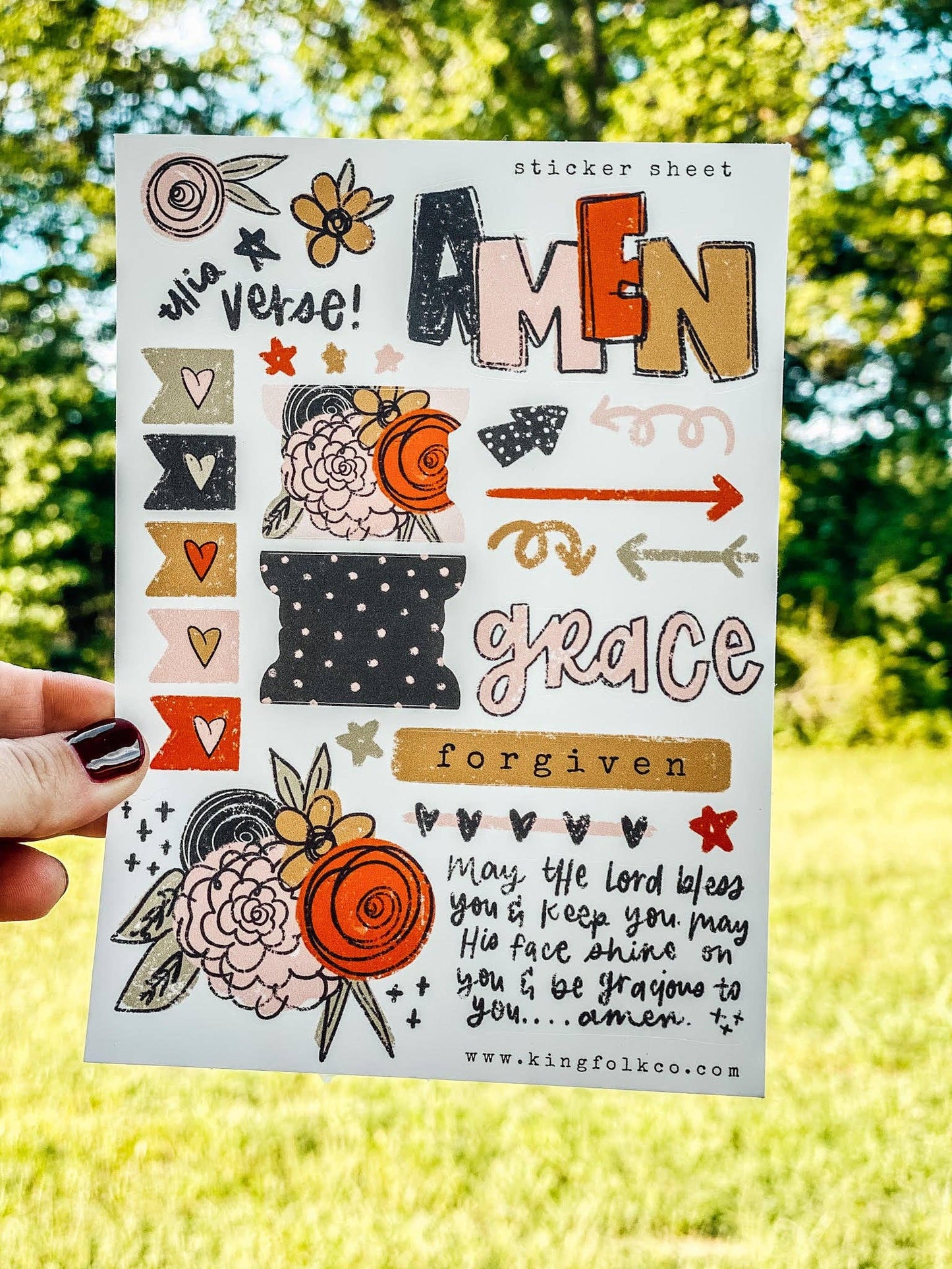 Midnight Mercies Amen Moody Tones Sticker Sheet